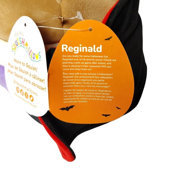 Original Squishmallows Reginald The Vampire Corgi Halloween 12" Plush Treat Pail - Picture 4 of 10